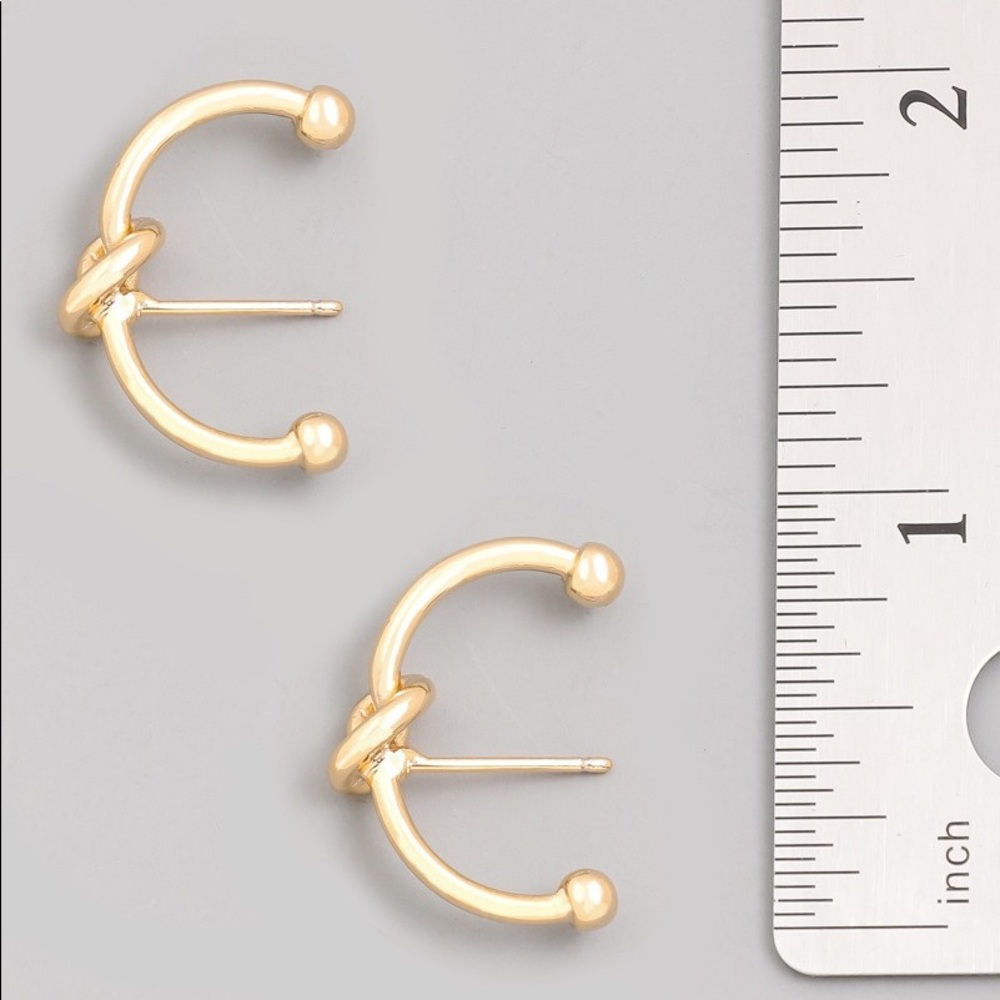 Knotted Gold Earrings